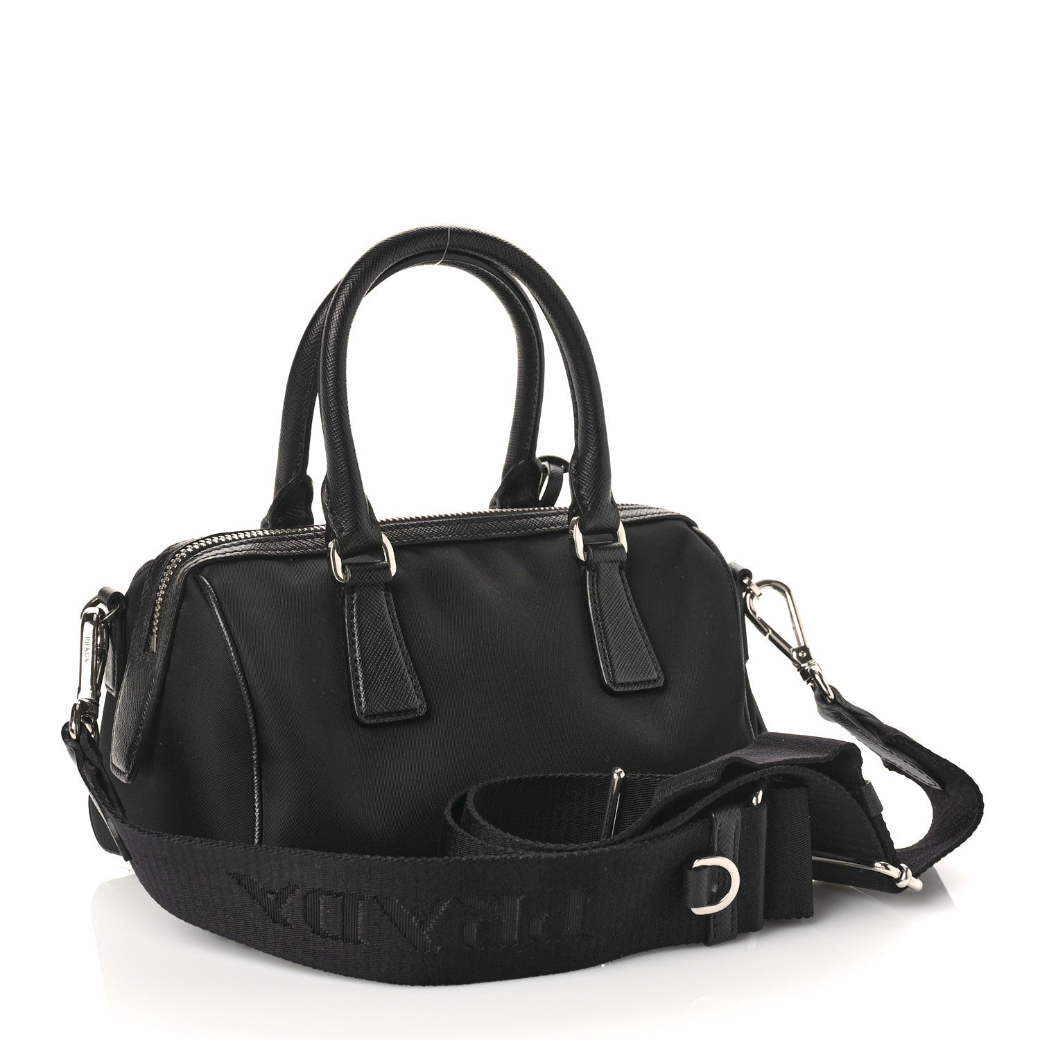 Prada Nylon Saffiano Re-Edition 2005 Top Handle Crossbody Bag Black 3 of 8