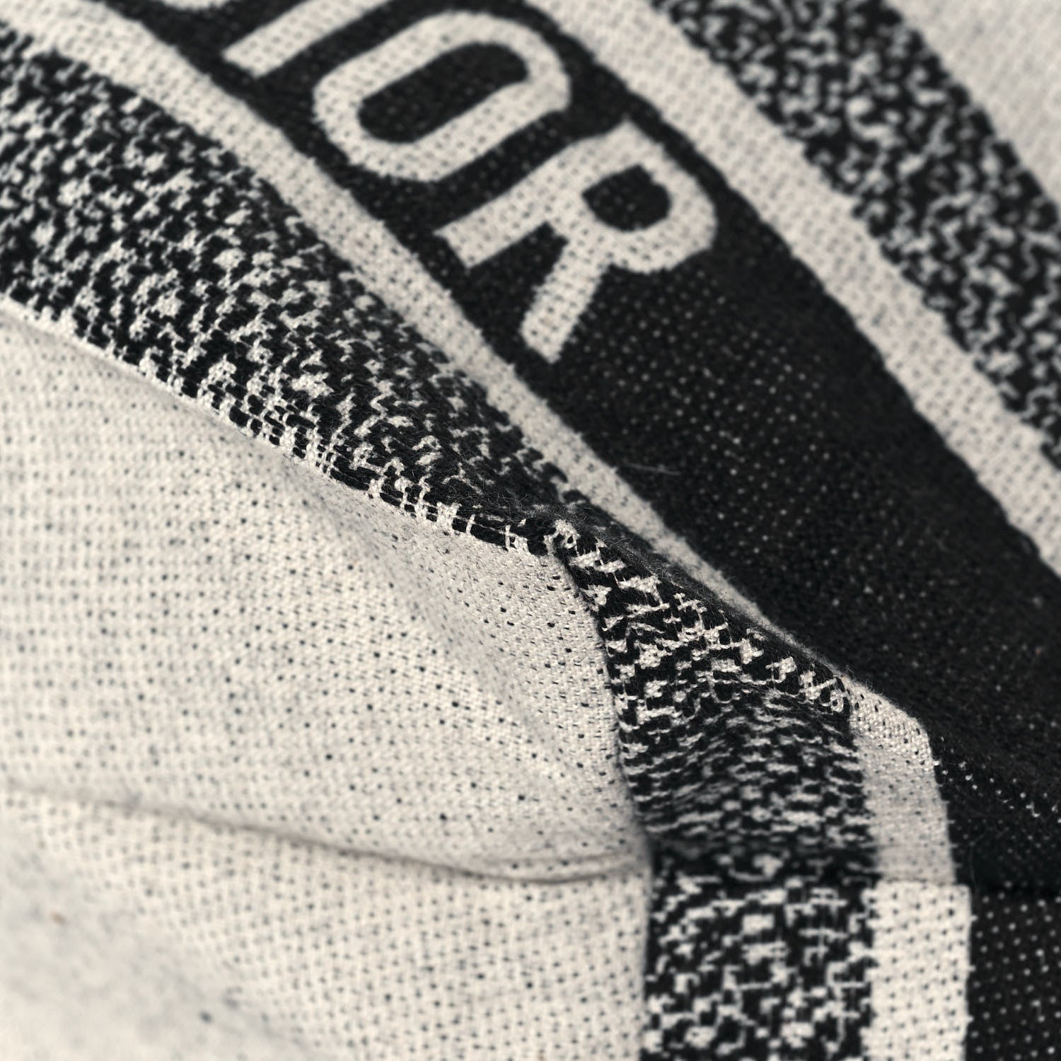 Christian Dior Canvas Print Cruise Tote Ivory Black 9 of 12