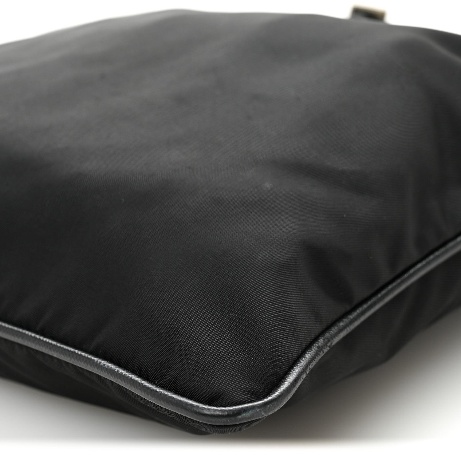 Prada Tessuto Nylon Saffiano Flat Messenger Bag Black 10 of 10