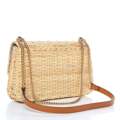 Gucci Glazed Wicker Small Cestino Shoulder Bag Natural 4 of 12