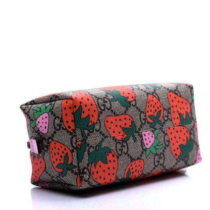 Gucci GG Supreme Monogram Strawberry Cosmetic Case 4 of 10