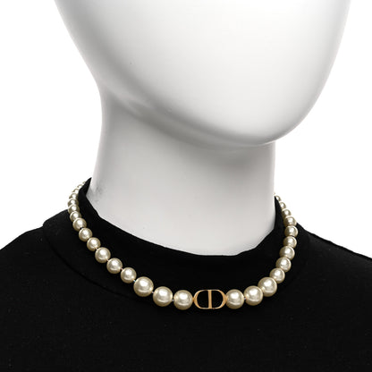Christian Dior Pearl 30 Montaigne Choker Necklace Gold 2 of 5