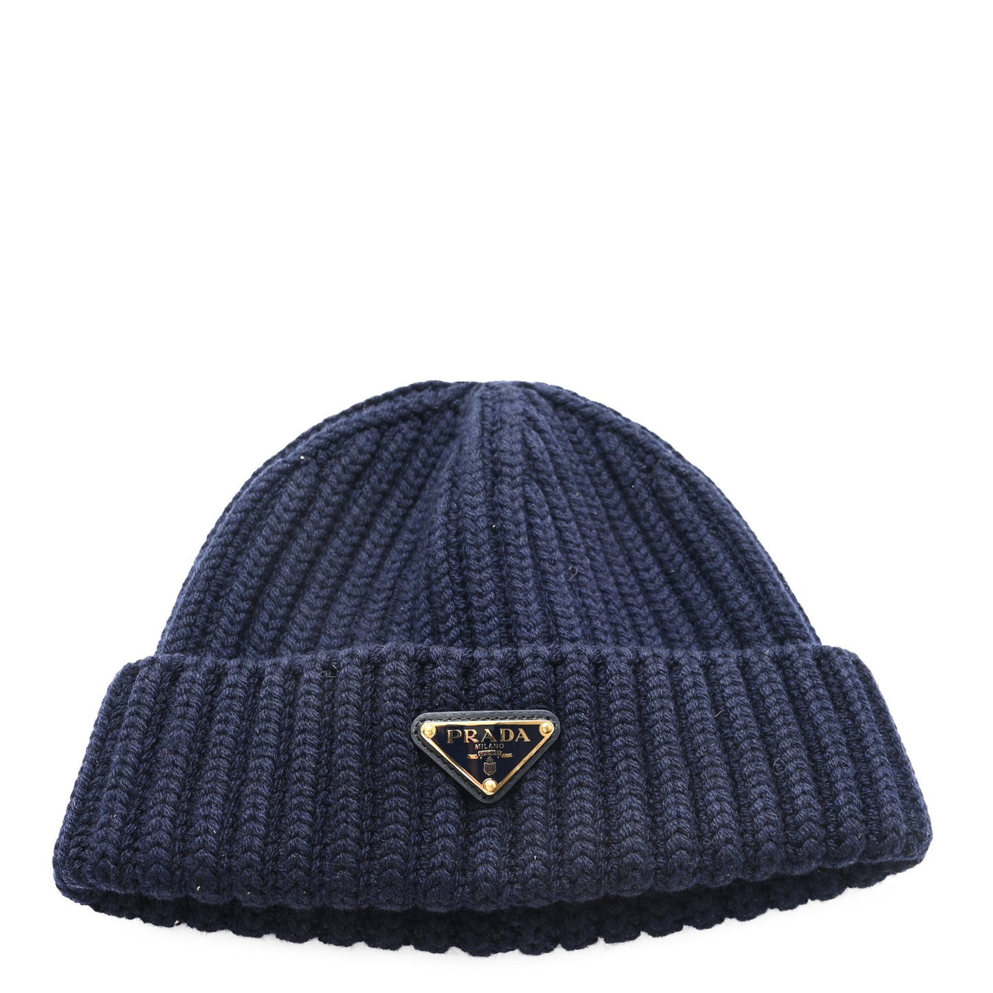 Wool Cashmere Beanie Hat M Blue