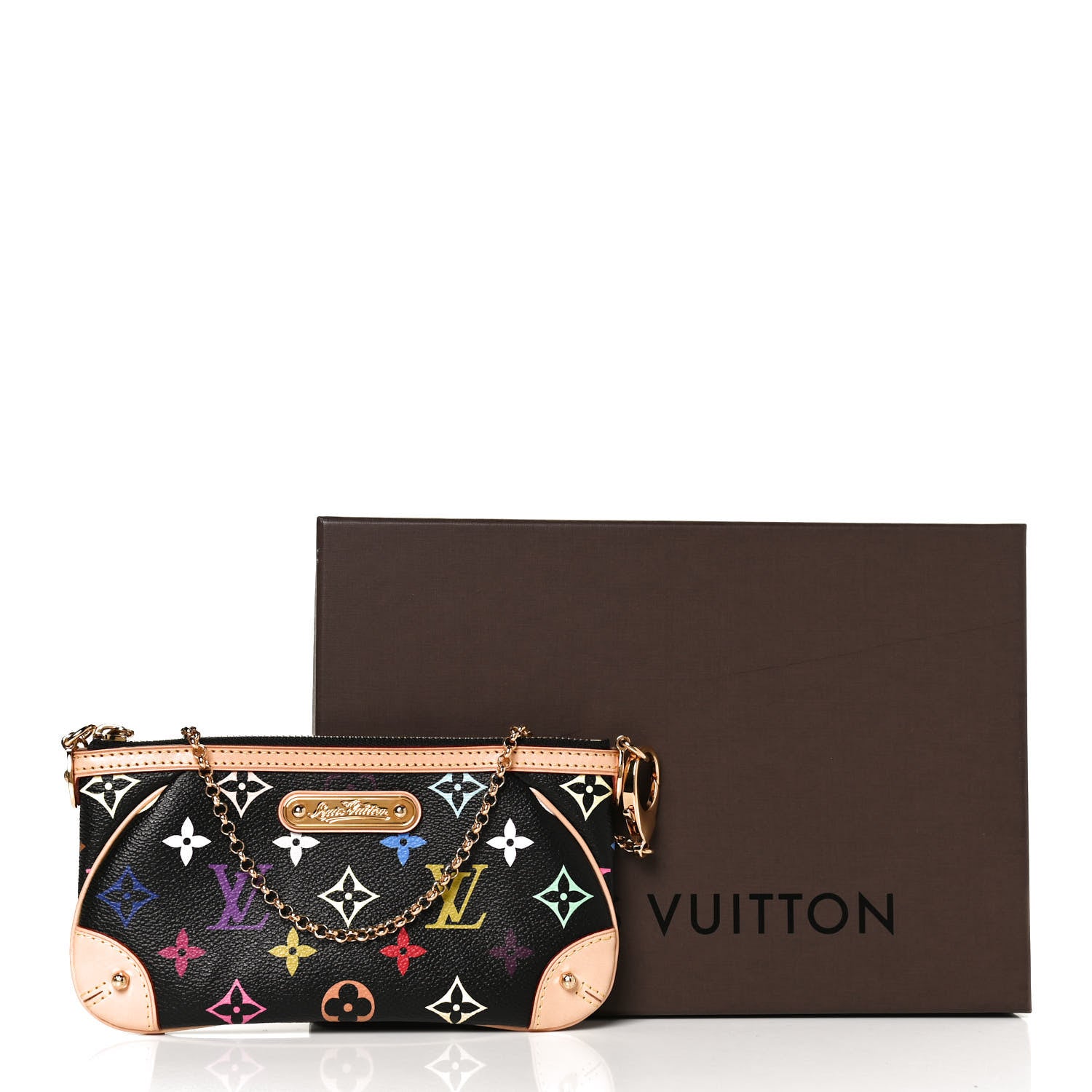 Louis Vuitton Monogram Multicolor Pochette Milla MM Black 10 of 10