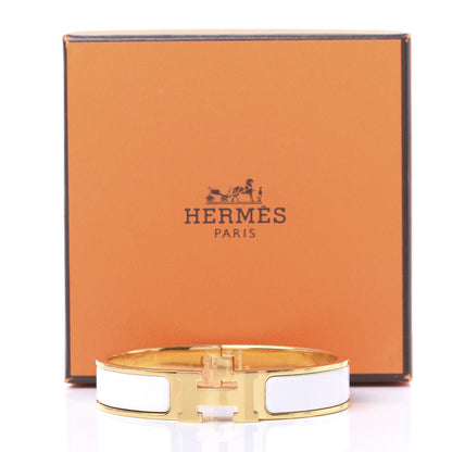 Hermes Enamel Narrow Clic Clac H Bracelet PM White 5 of 5