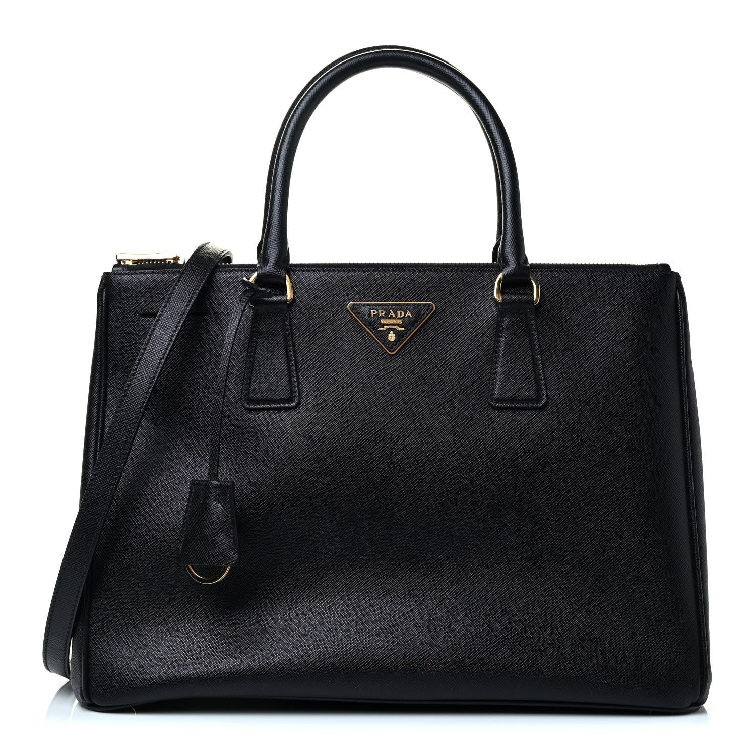 Prada Saffiano Medium Galleria Double Zip Tote Black 1 of 4