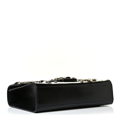 Dolce & Gabbana Calfskin Embellished Lucia Top Handle Bag Black 3 of 7