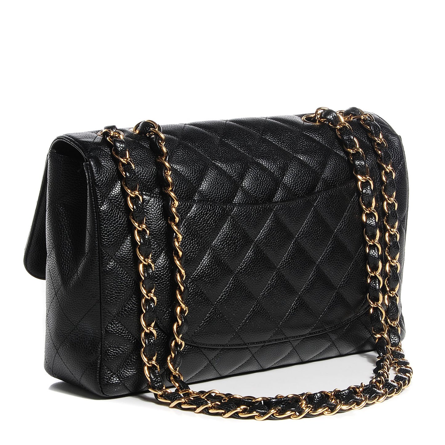 Caviar Jumbo Single Flap Black