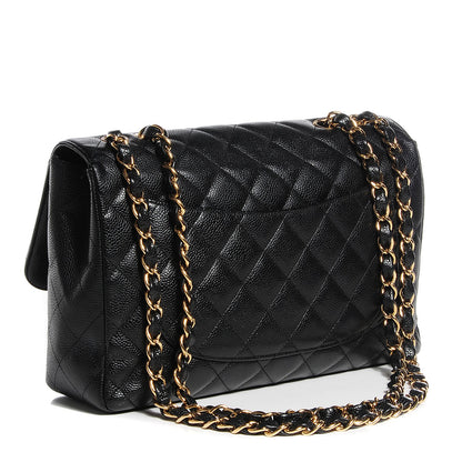 Chanel Caviar Jumbo Single Flap Black 5 of 11