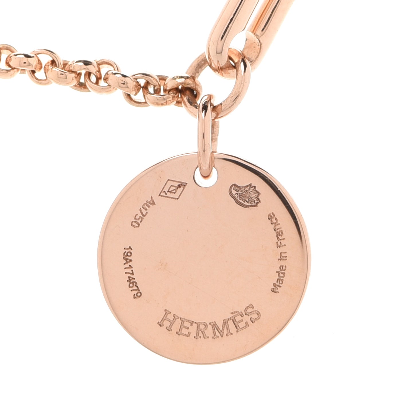 18K Rose Gold Diamond TPM Ex-Libris Pendant Necklace