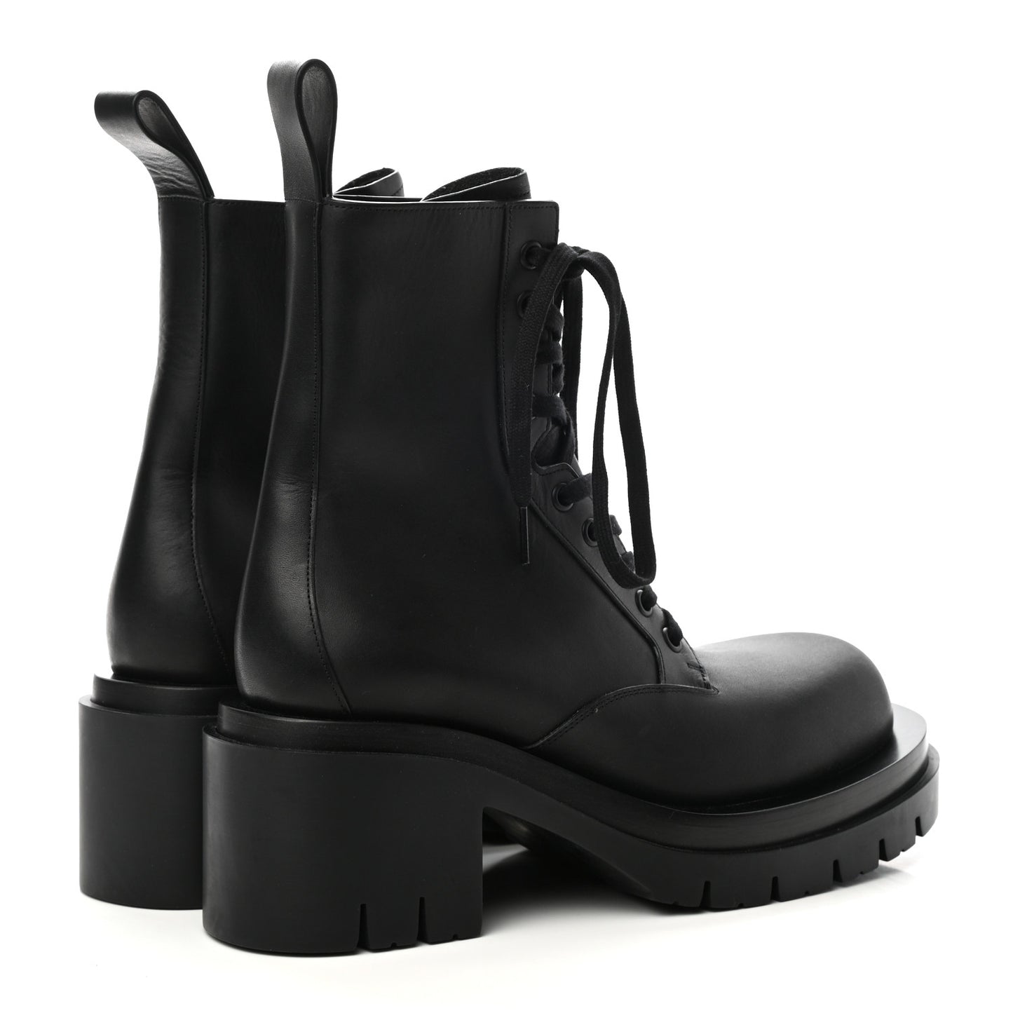 Calfskin The Lug Lace Up 30/70mm Ankle Boots 38 Black