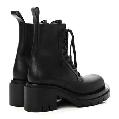 Bottega Veneta Calfskin The Lug Lace Up 30/70mm Ankle Boots 38 Black 4 of 8