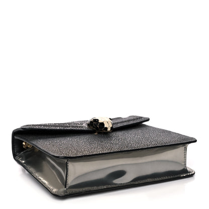Bulgari Stingray Patent Serpenti Forever Crossbody Grey 4 of 15