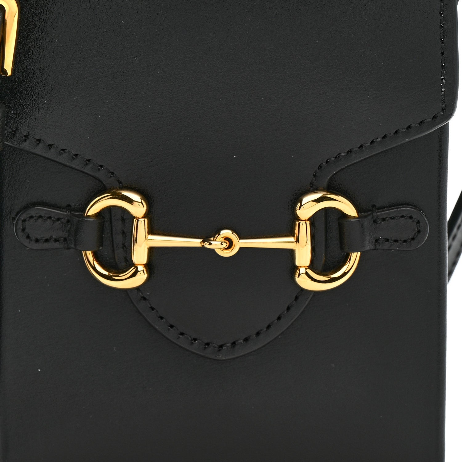 Gucci Boarded Plutone Calfskin Mini Horsebit 1955 Crossbody Bag Black 8 of 13