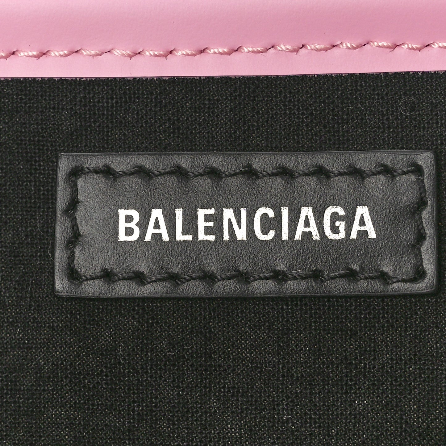 Balenciaga Cotton Canvas Satin Calfskin Navy Cabas XS Natural Pink 7 of 11