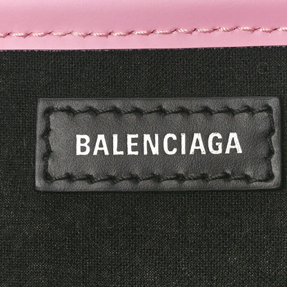 Balenciaga Cotton Canvas Satin Calfskin Navy Cabas XS Natural Pink 7 of 11