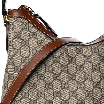 Gucci GG Supreme Monogram Linea A Hobo Brown 9 of 11