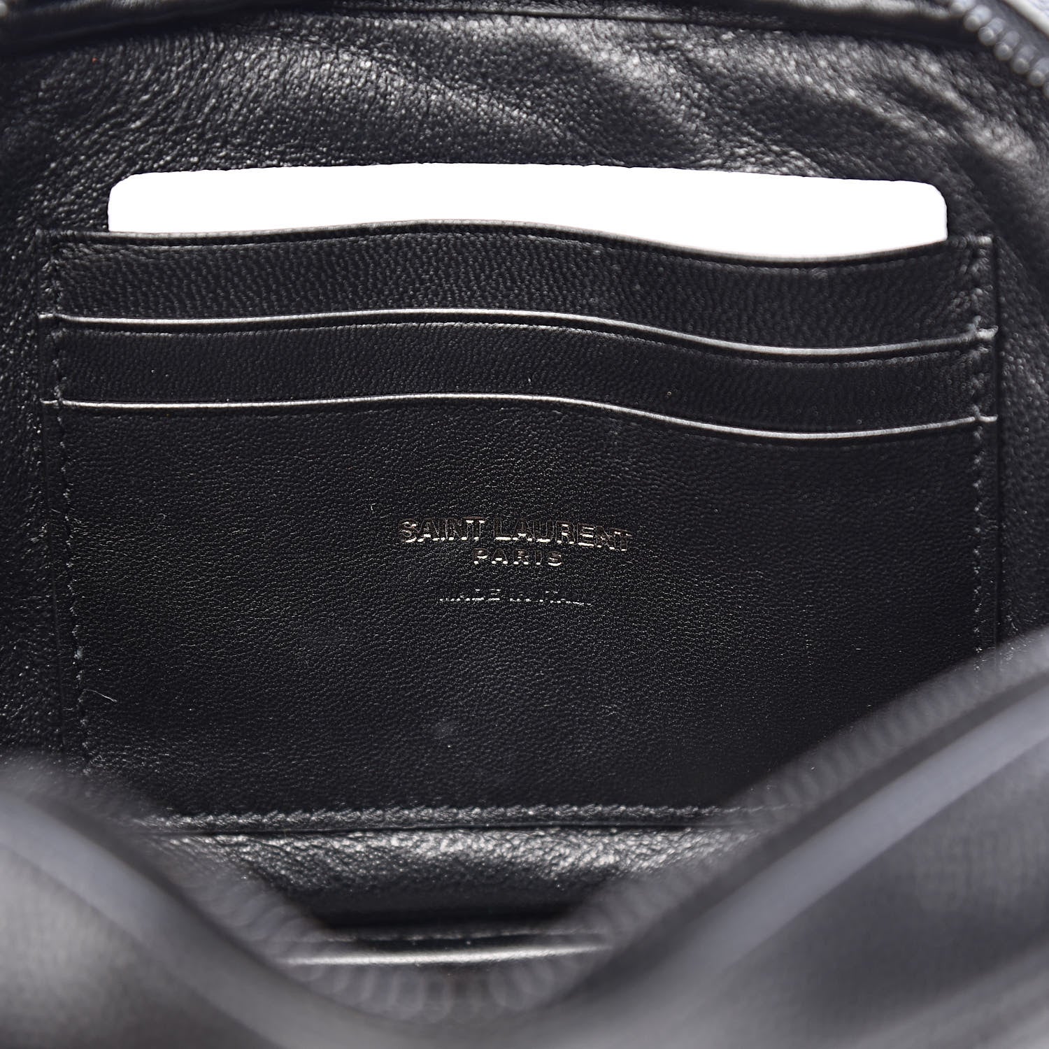 Saint Laurent Grain De Poudre Matelasse Monogram Mini Lou Camera Bag Black 6 of 11