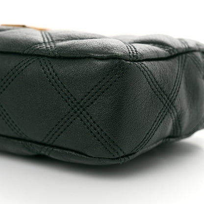 Saint Laurent Grained Lambskin Quilted Mini Becky Double Zip Bag Dark Green 11 of 11
