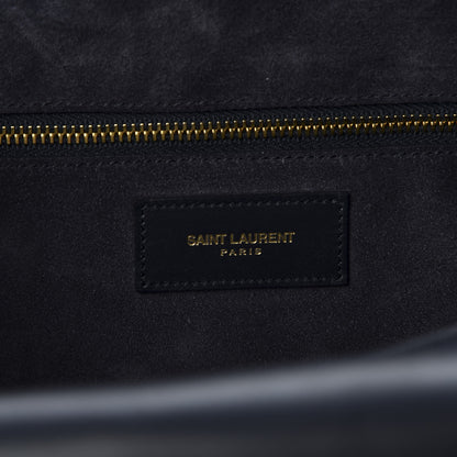 Saint Laurent Calfskin Classic Duffle 6 Navy 7 of 9