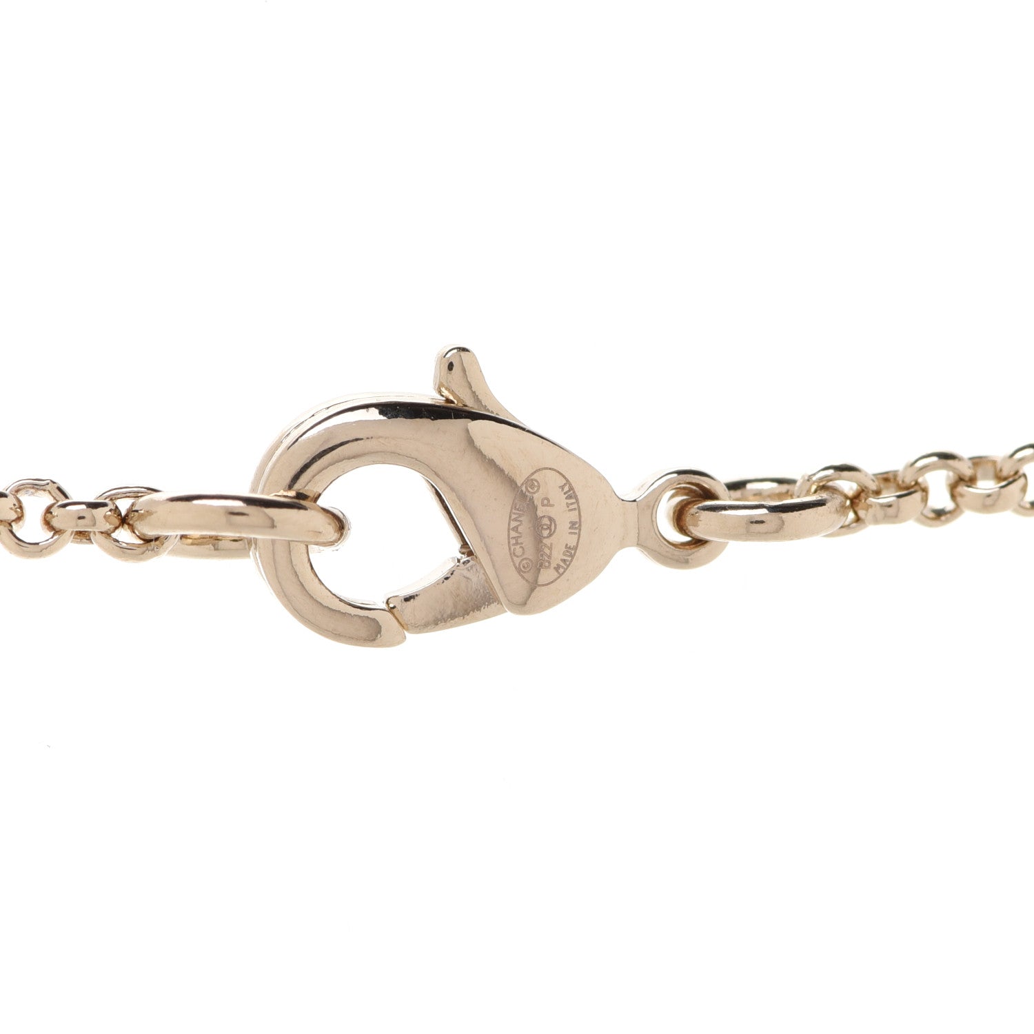 Chanel CC Heart Chain Pendant Necklace Gold 5 of 6