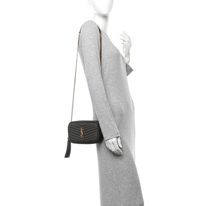 Saint Laurent Grain De Poudre Matelasse Monogram Mini Lou Camera Bag Pebble 3 of 11