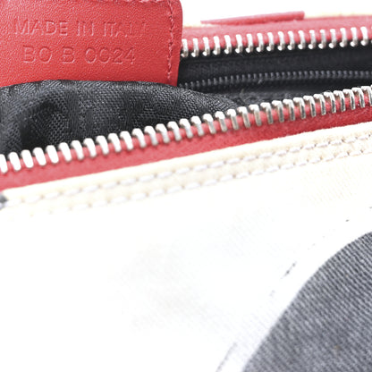 Christian Dior Canvas Hardcore Pierced Boston Black Red White 7 of 10