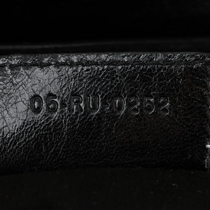 Christian Dior Crinkled Patent Lambskin Studded Saddle Bag With Strap Black 7 of 10