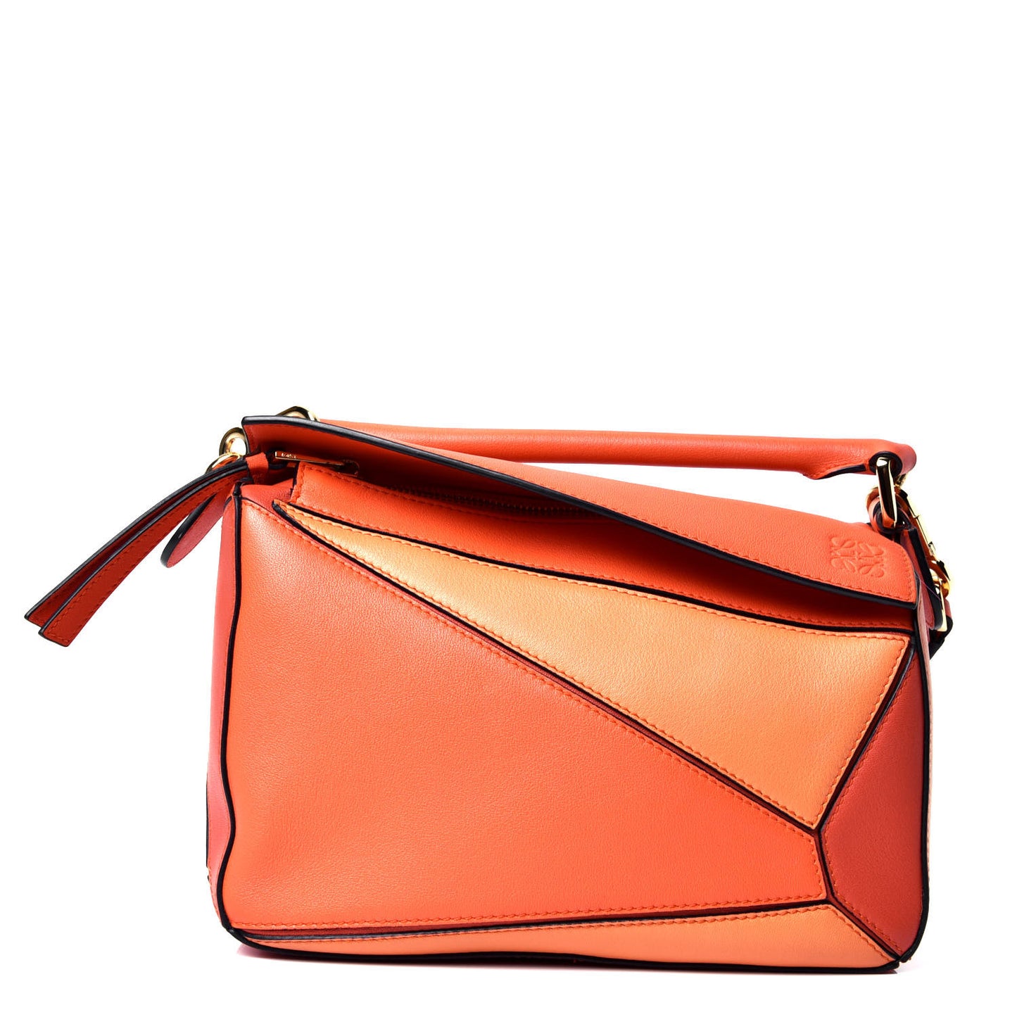 Calfskin Small Puzzle Bag Orange