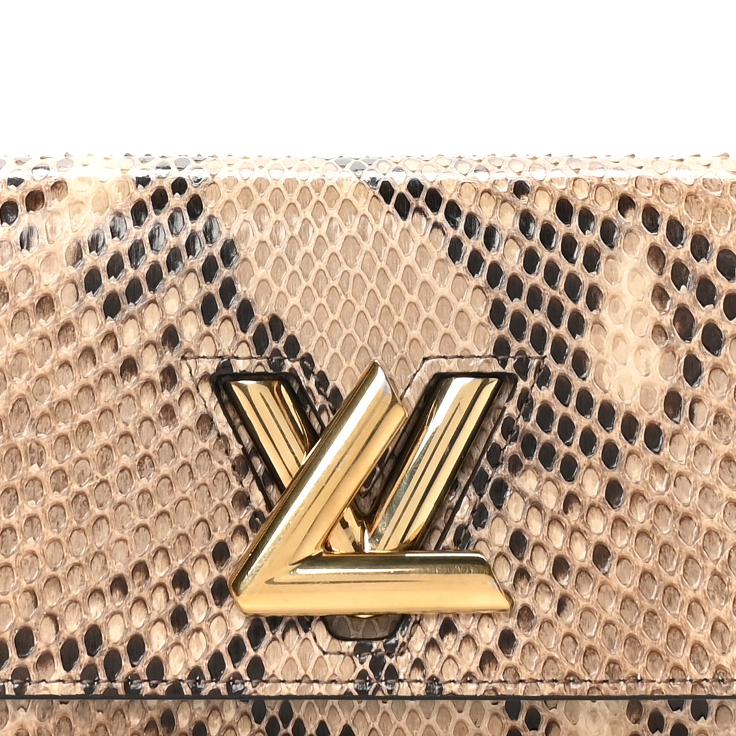 Snakeskin Twist Wallet Brown