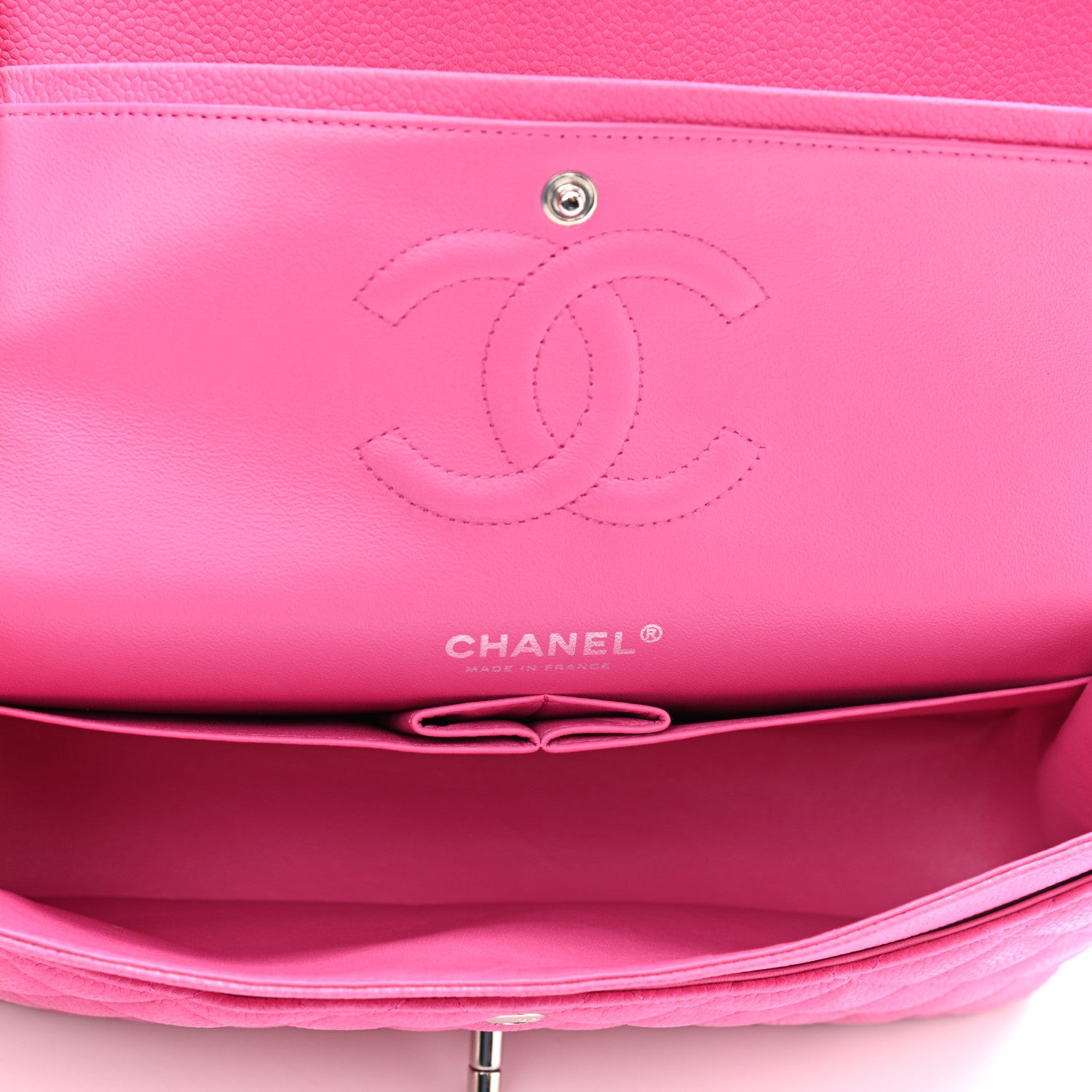Chanel Iridescent Caviar Quilted Medium Double Flap Pink 5 of 12
