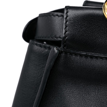 Fendi Vitello Seta Shiny Nappa Medium Peekaboo Iconic Satchel Black 14 of 14