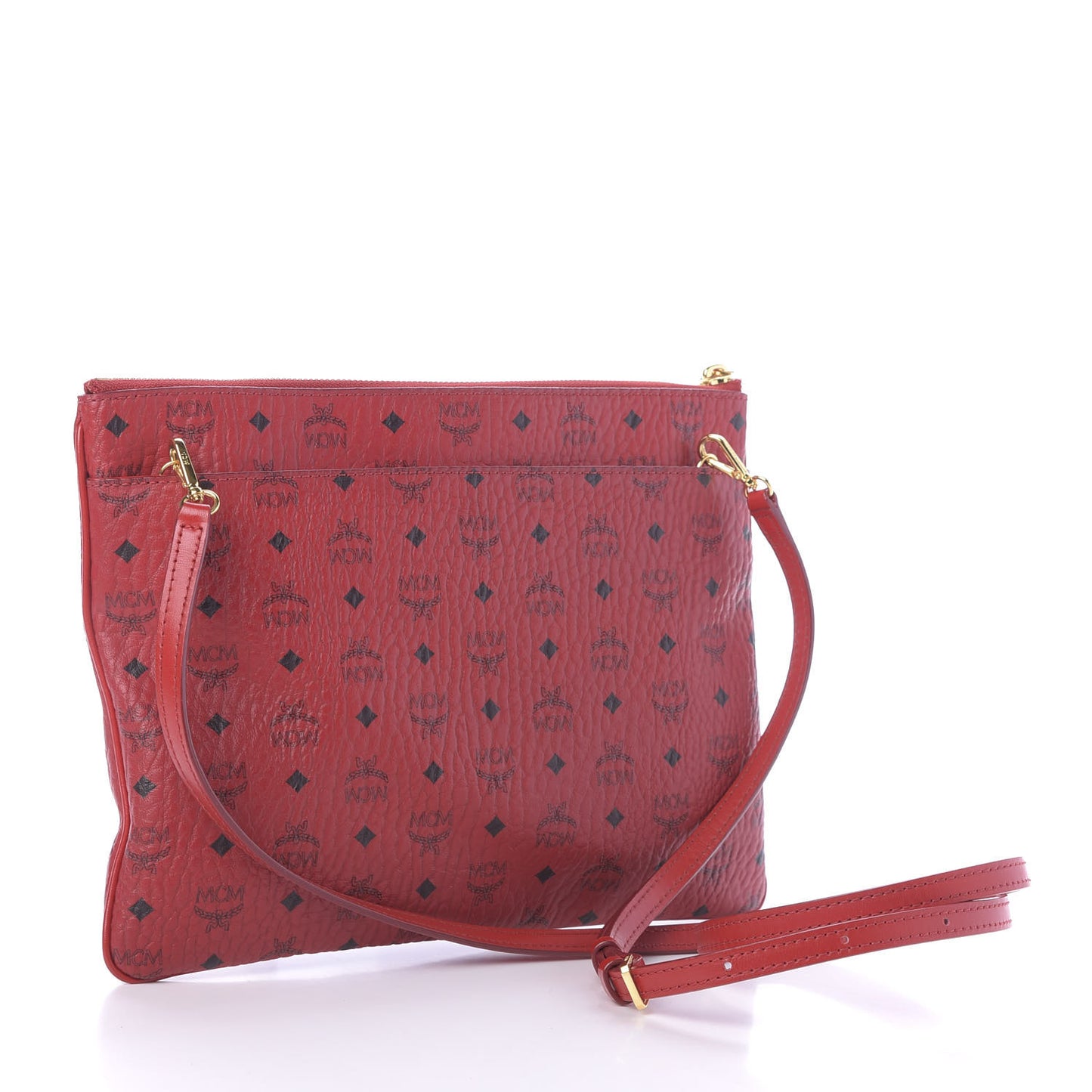 Visetos Medium Crossbody Pouch Ruby Red