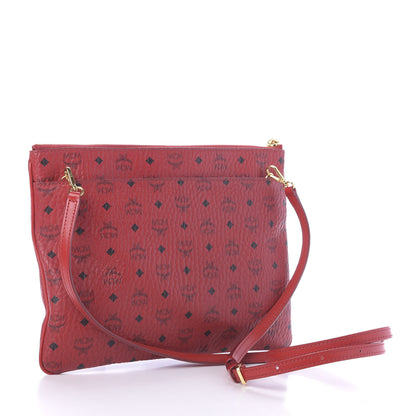 MCM Visetos Medium Crossbody Pouch Ruby Red 3 of 10