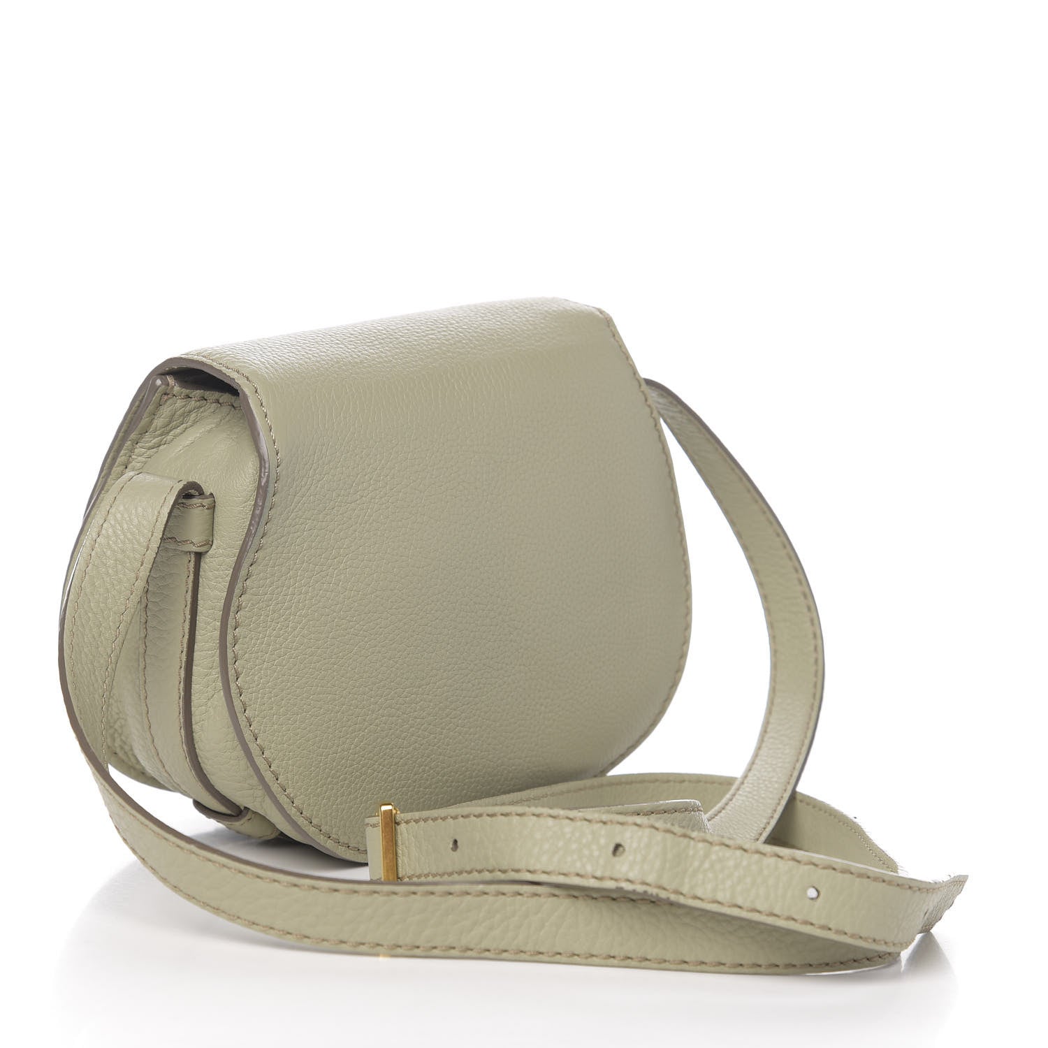 Chloe Calfskin Mini Marcie Round Crossbody Bag Sage 2 of 8