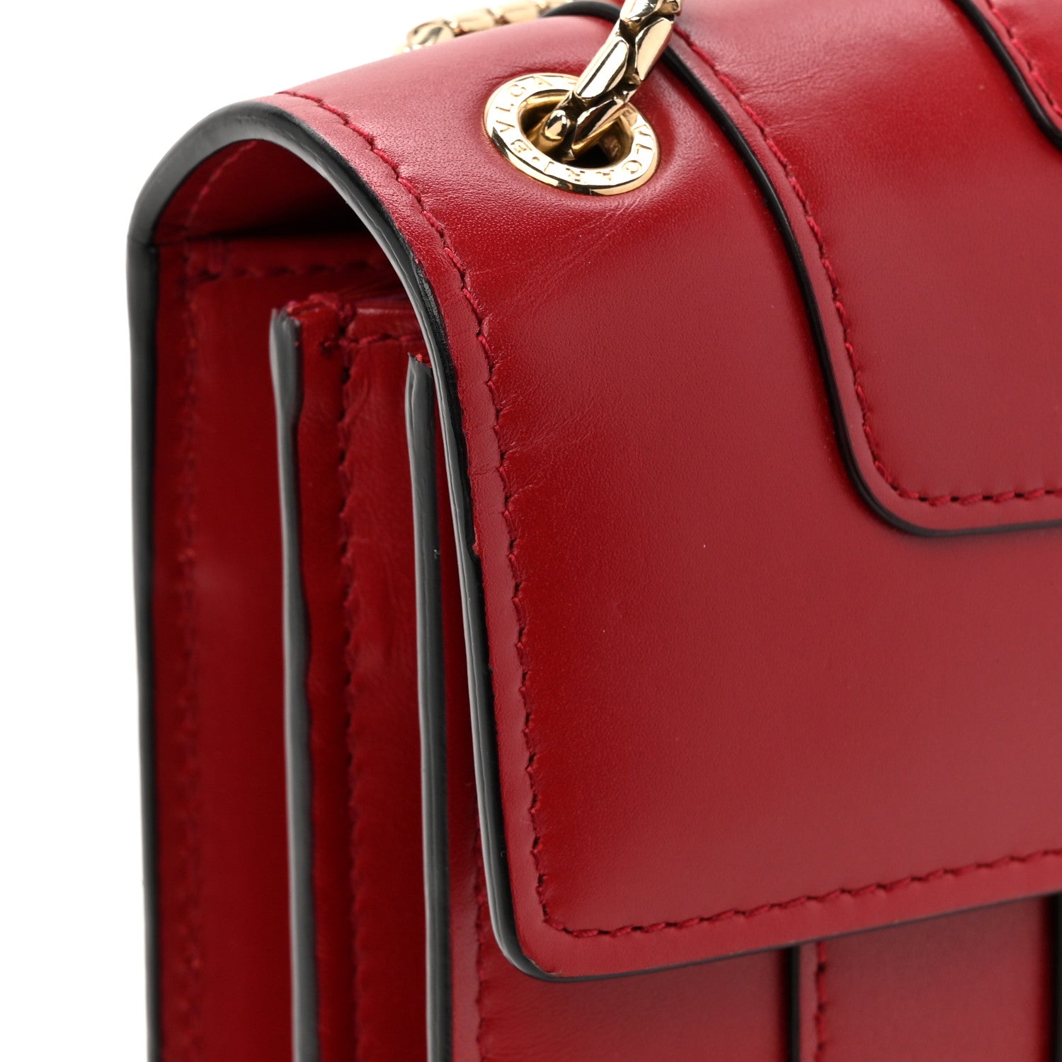 Bulgari Calfskin Serpenti Forever Shoulder Bag Red 13 of 14