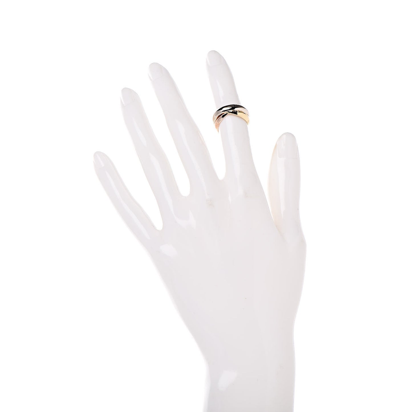 18K Pink Yellow White Gold Classic Les Must De Trinity Ring 49 4.75