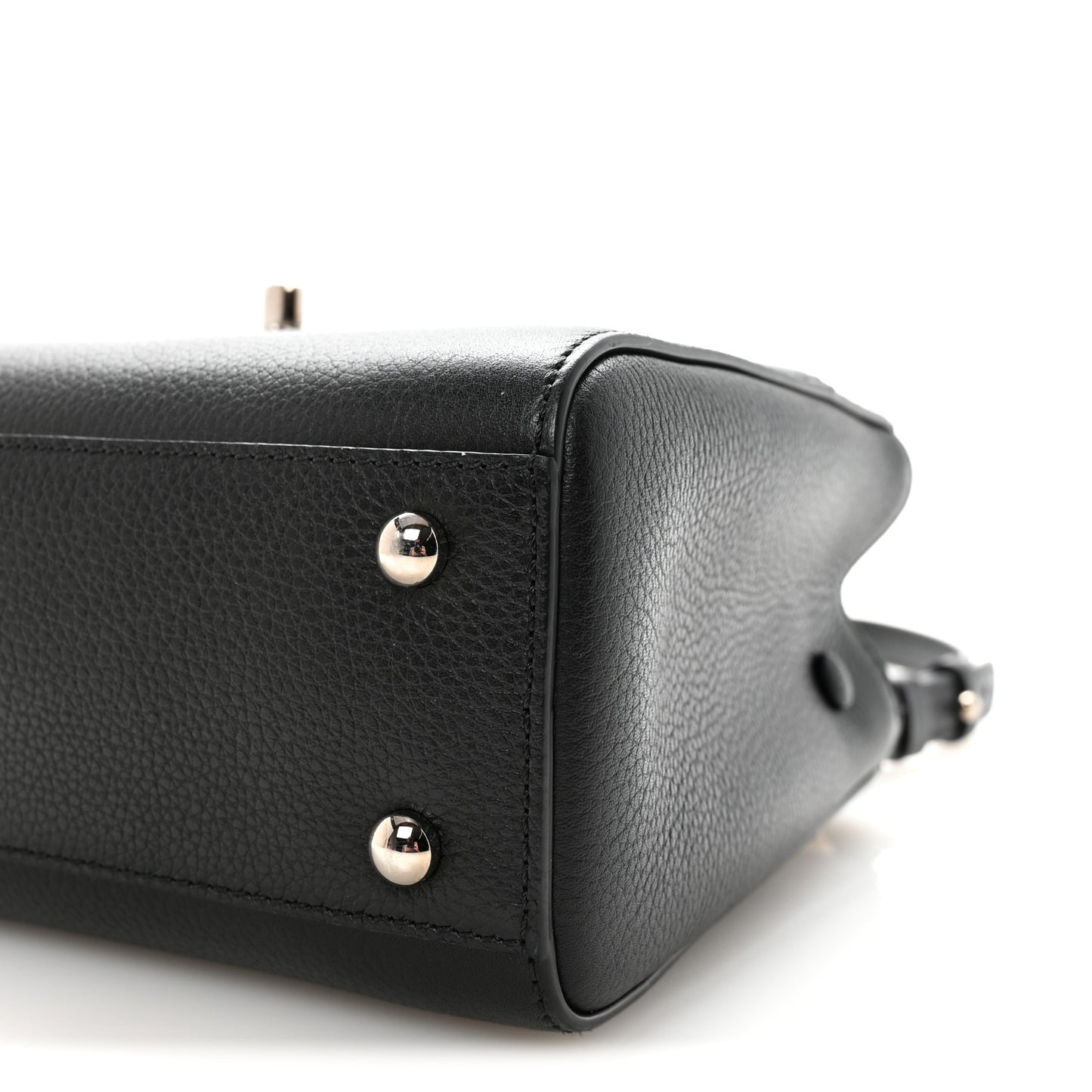 Grained Calfskin Mini Neo Executive Shopper Tote Black
