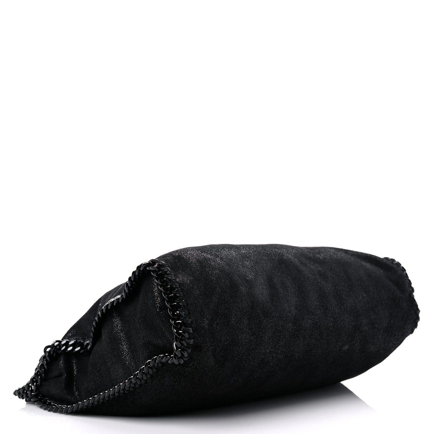 Shaggy Deer Mini Falabella Fold Over Tote Black