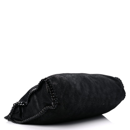 Stella McCartney Shaggy Deer Mini Falabella Fold Over Tote Black 4 of 11
