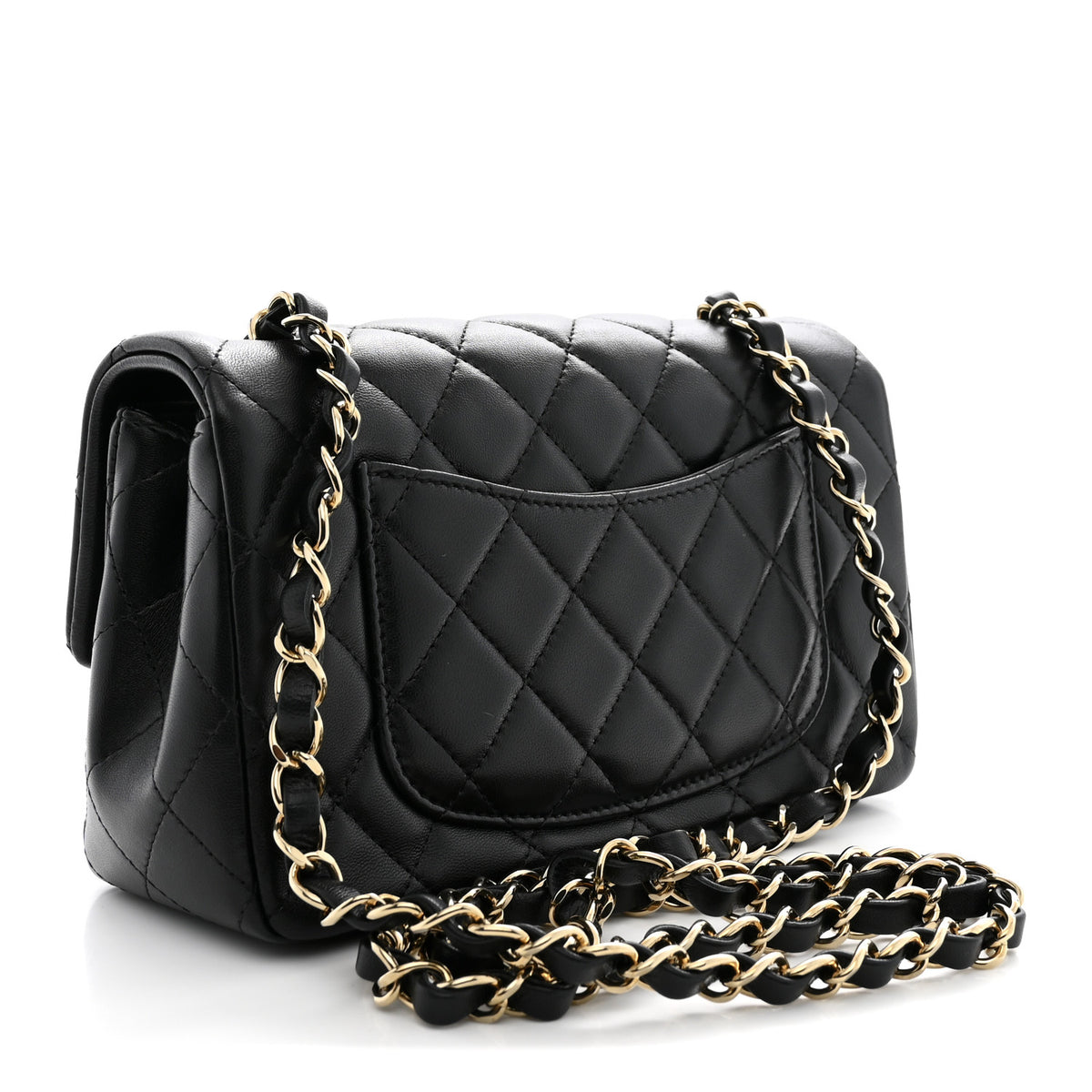 Chanel Lambskin Quilted Mini Rectangular Flap Black 3 of 11