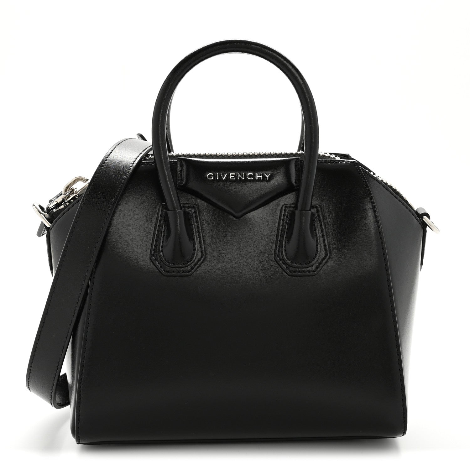 Givenchy Shiny Lord Calfskin Mini Antigona Black 1 of 12