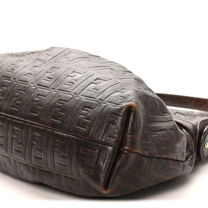 Fendi Vitello FF Embossed Chef Shopper Tote Testa Di Moro 8 of 8