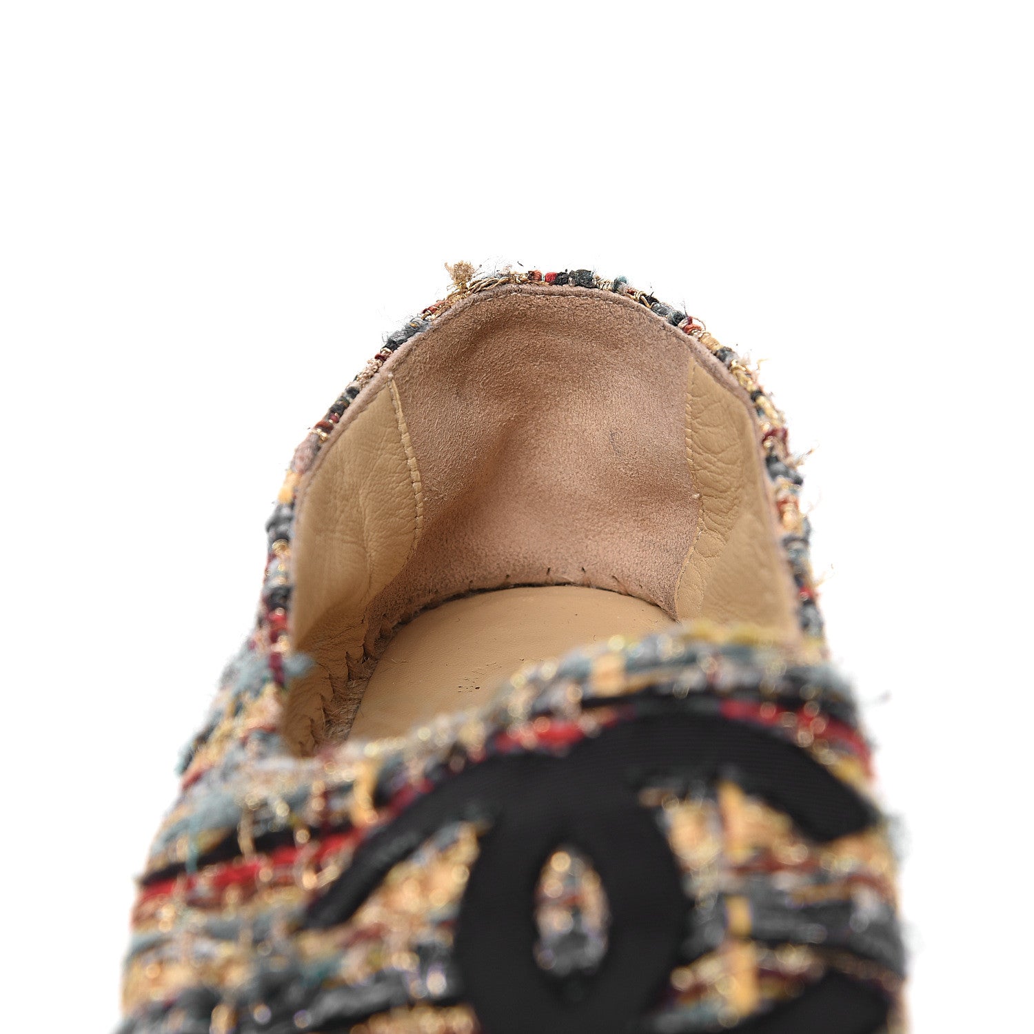 Chanel Tweed Grosgrain CC Espadrilles 37 Multicolor 10 of 12