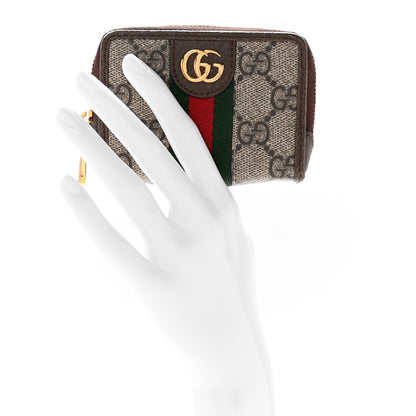 Gucci GG Supreme Monogram Web Ophidia Playing Card Case Beige New Acero 2 of 9
