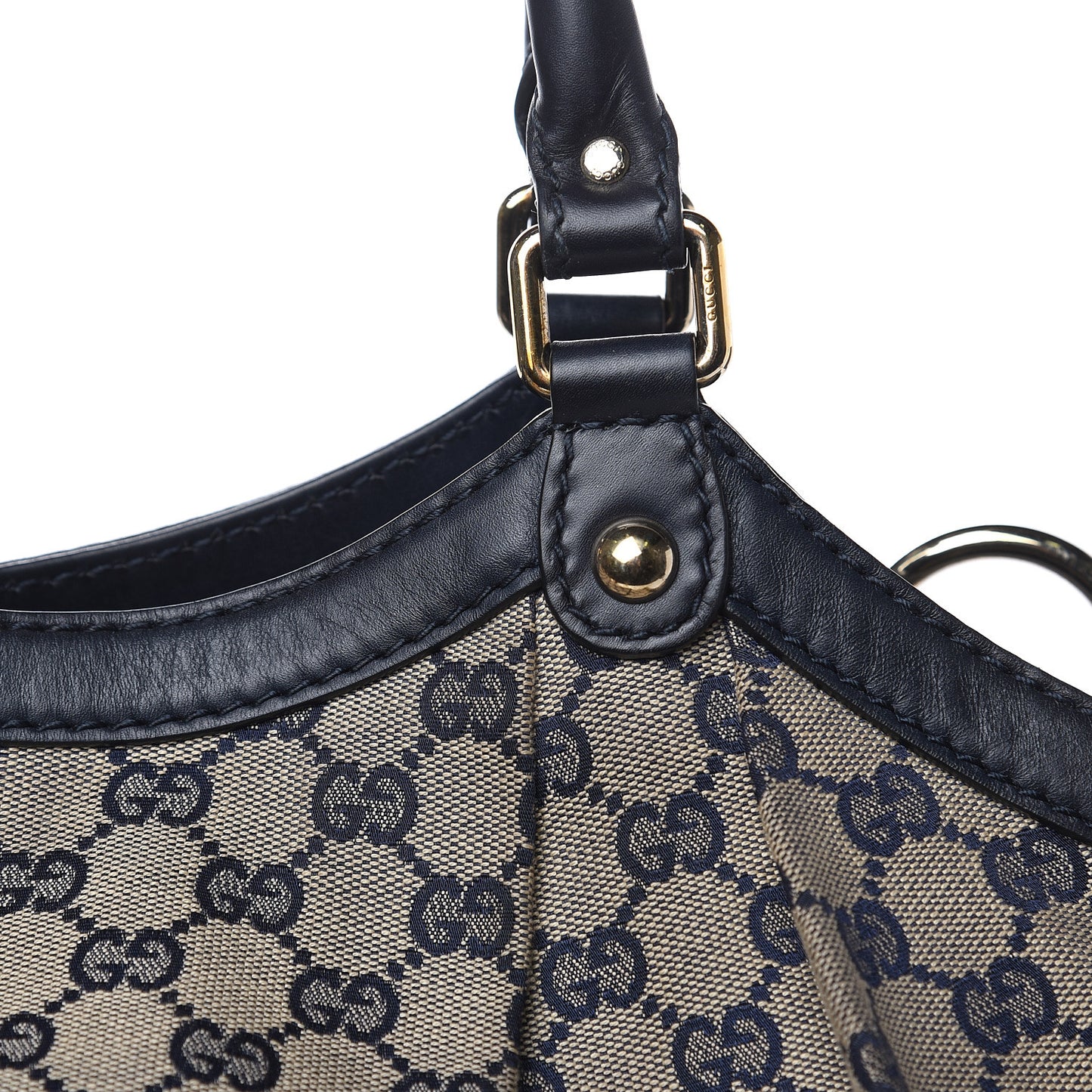 Monogram Calfskin Large Sukey Tote Beige Blue