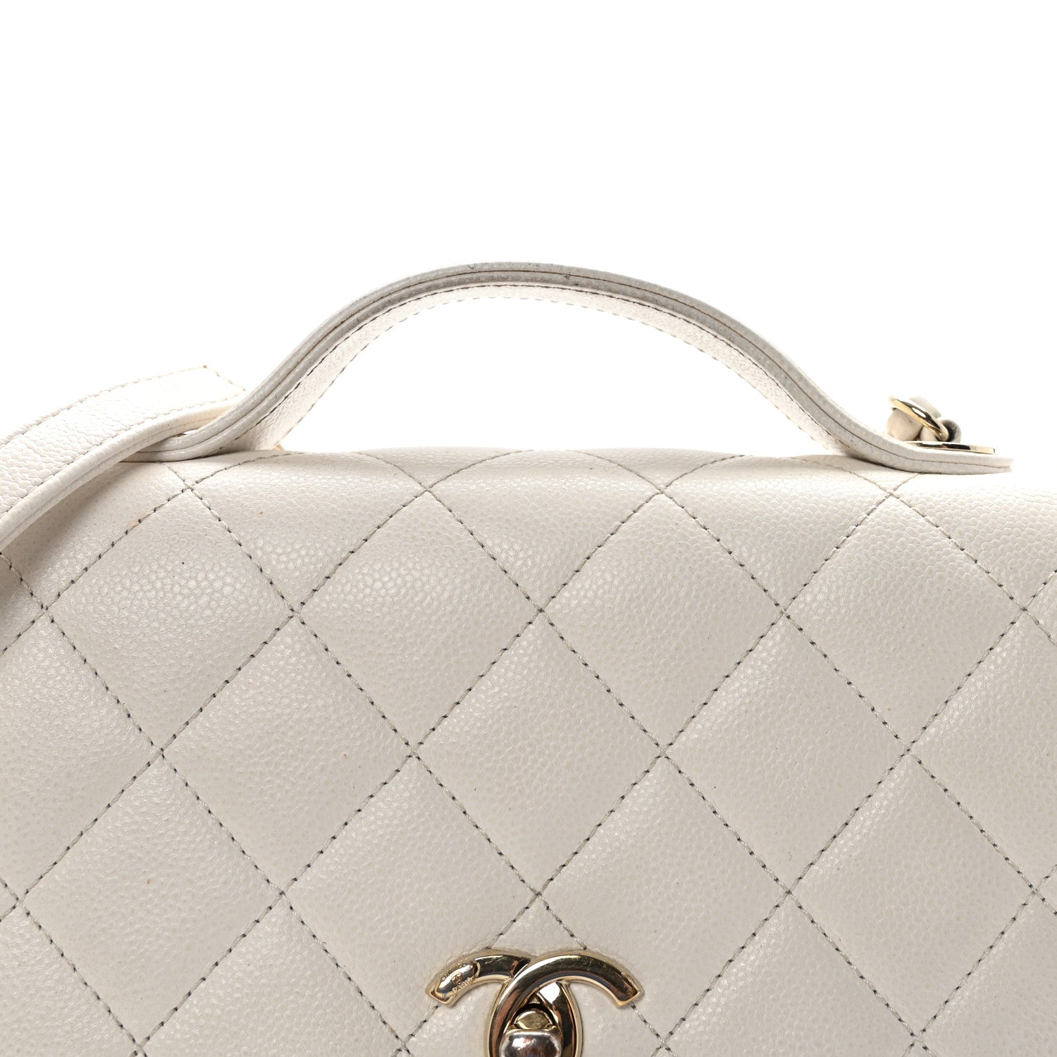 Chanel Caviar Quilted Medium Business Affinity Flap White 8 of 10