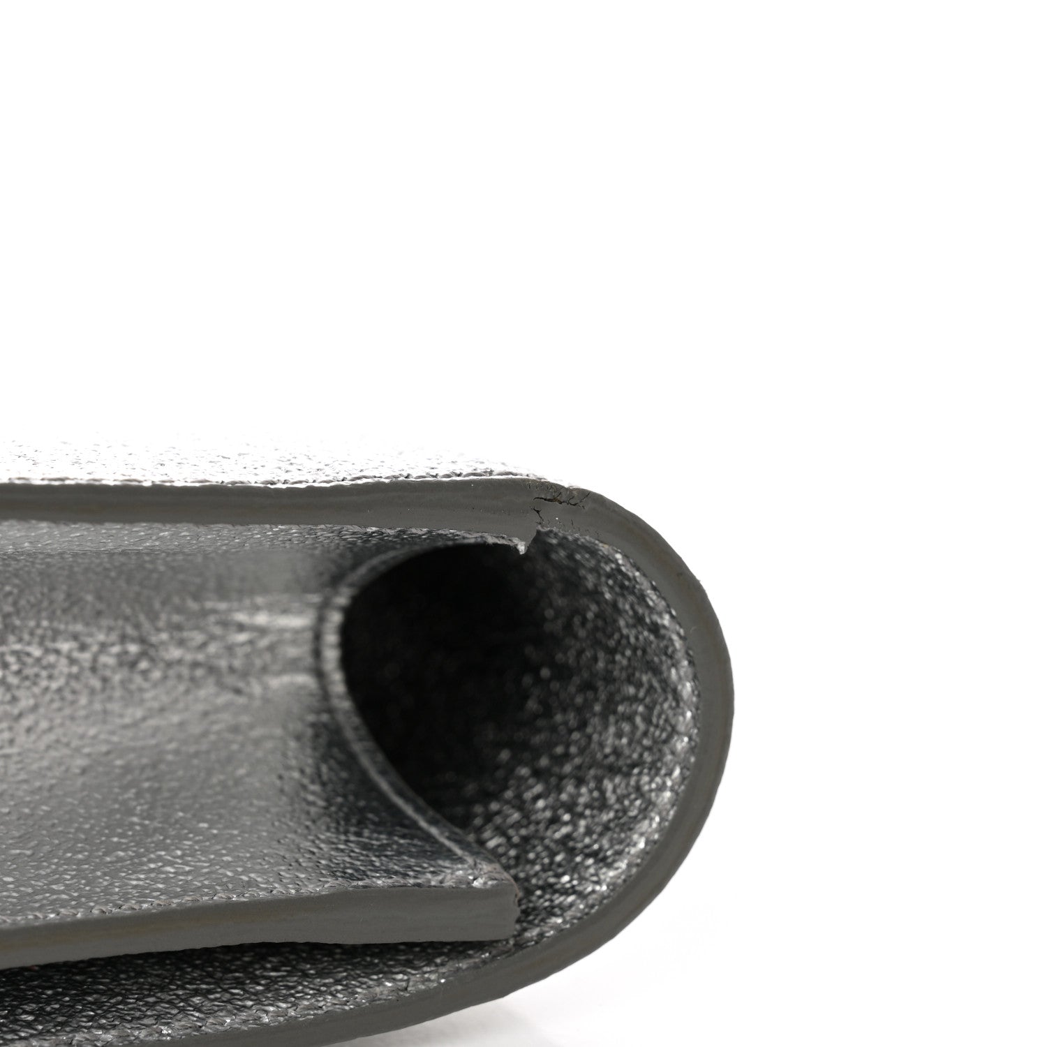 Saint Laurent Textured Metallic Calfskin Classic Monogram Cassandre Clutch Silver 9 of 10