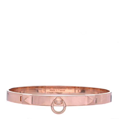 Hermes 18K Yellow Gold PM Collier De Chien Bracelet LG 1 of 7