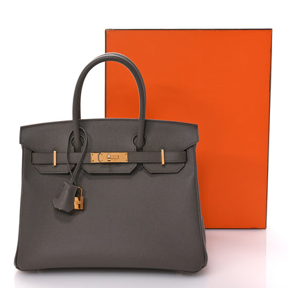 Hermes Epsom BIRKIN 30 Etain 11 of 12